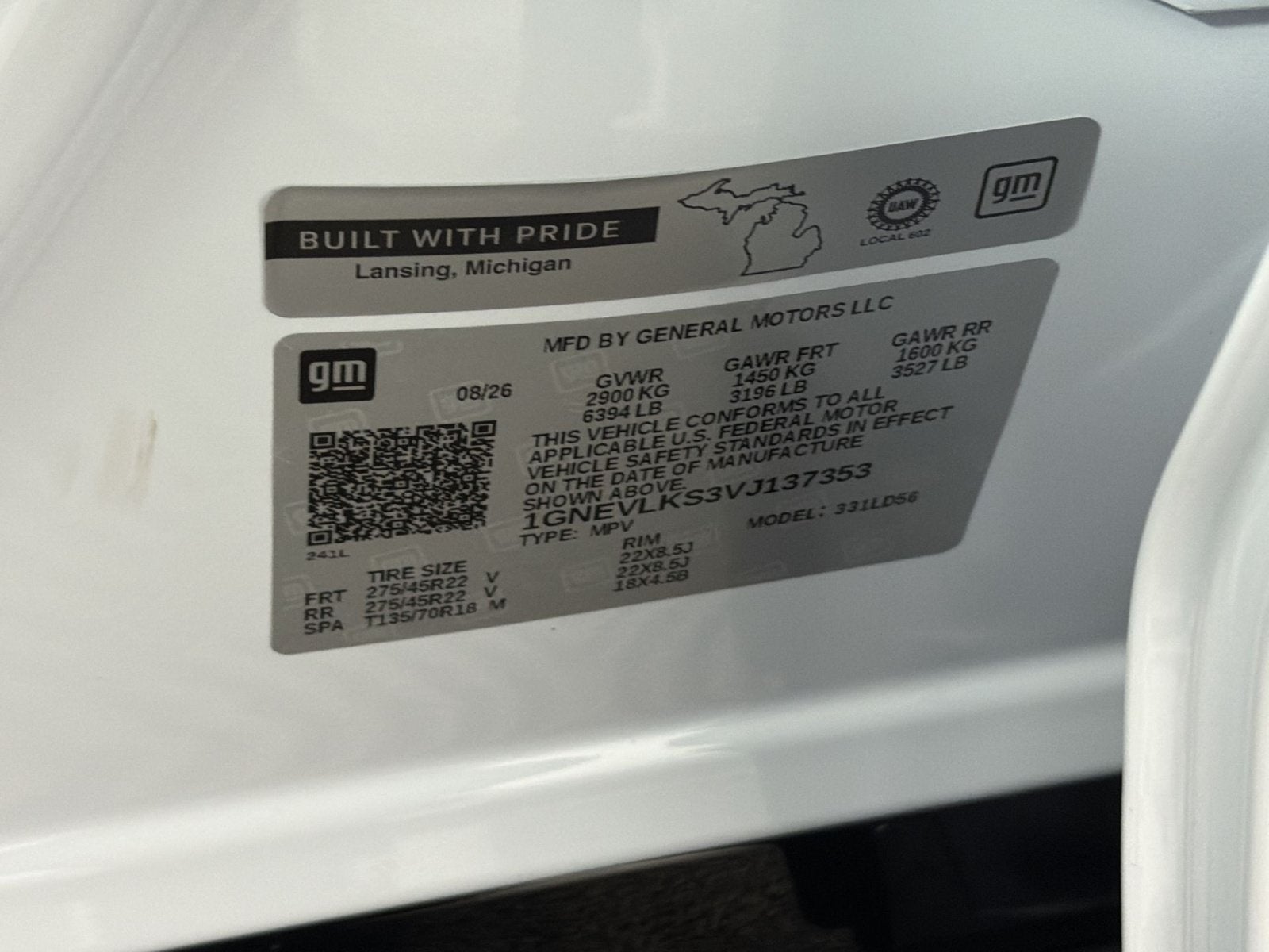 2027 Chevrolet Traverse RS