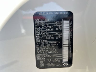 2020 INFINITI QX50 SENSORY