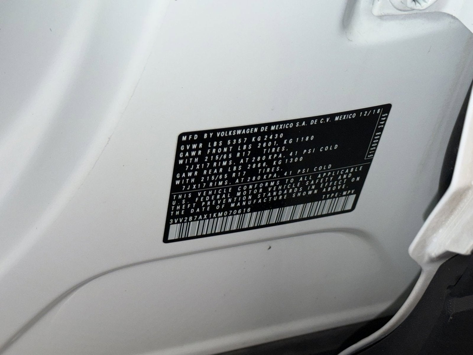 2019 Volkswagen Tiguan SE