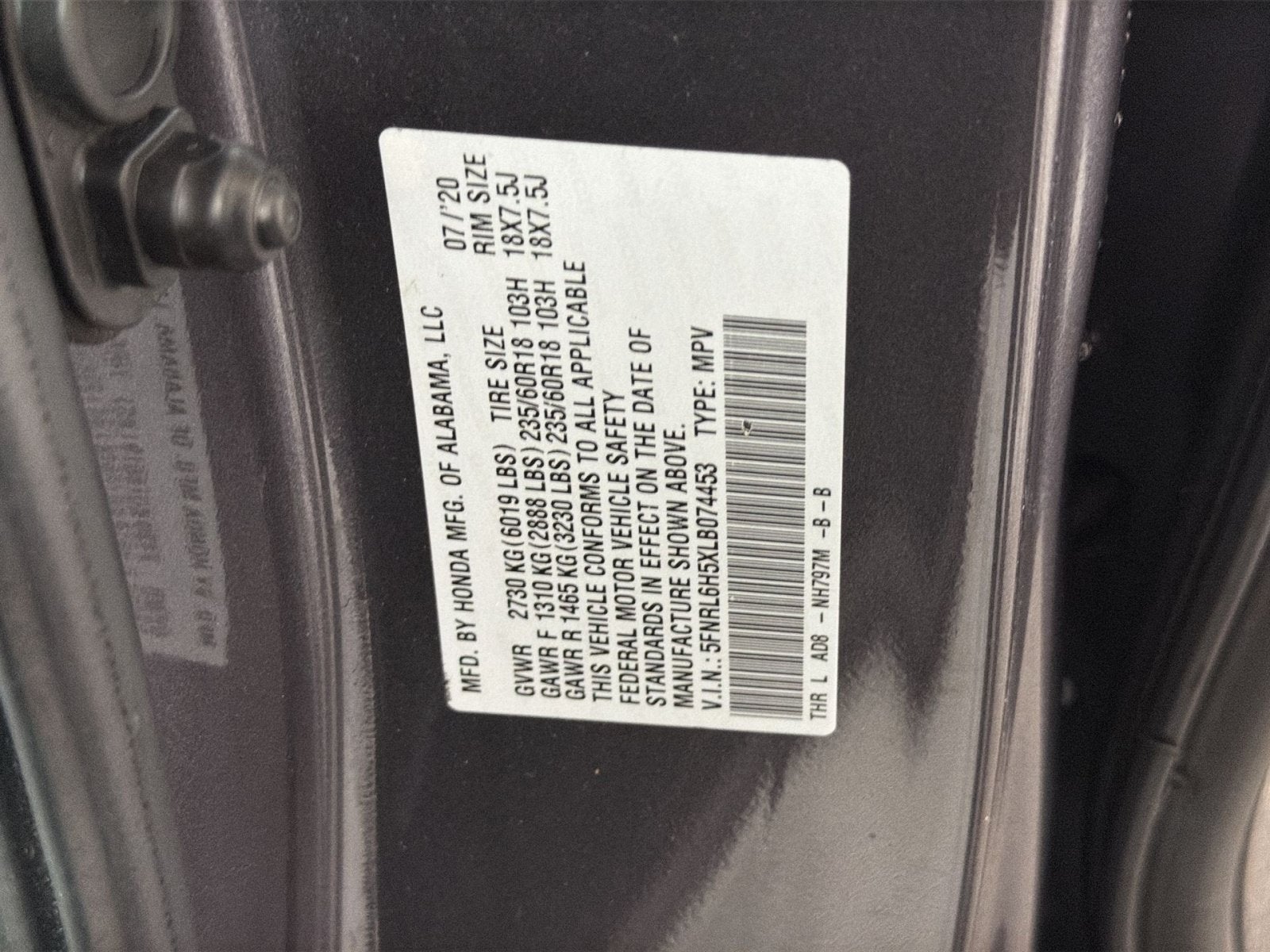 2020 Honda Odyssey EX