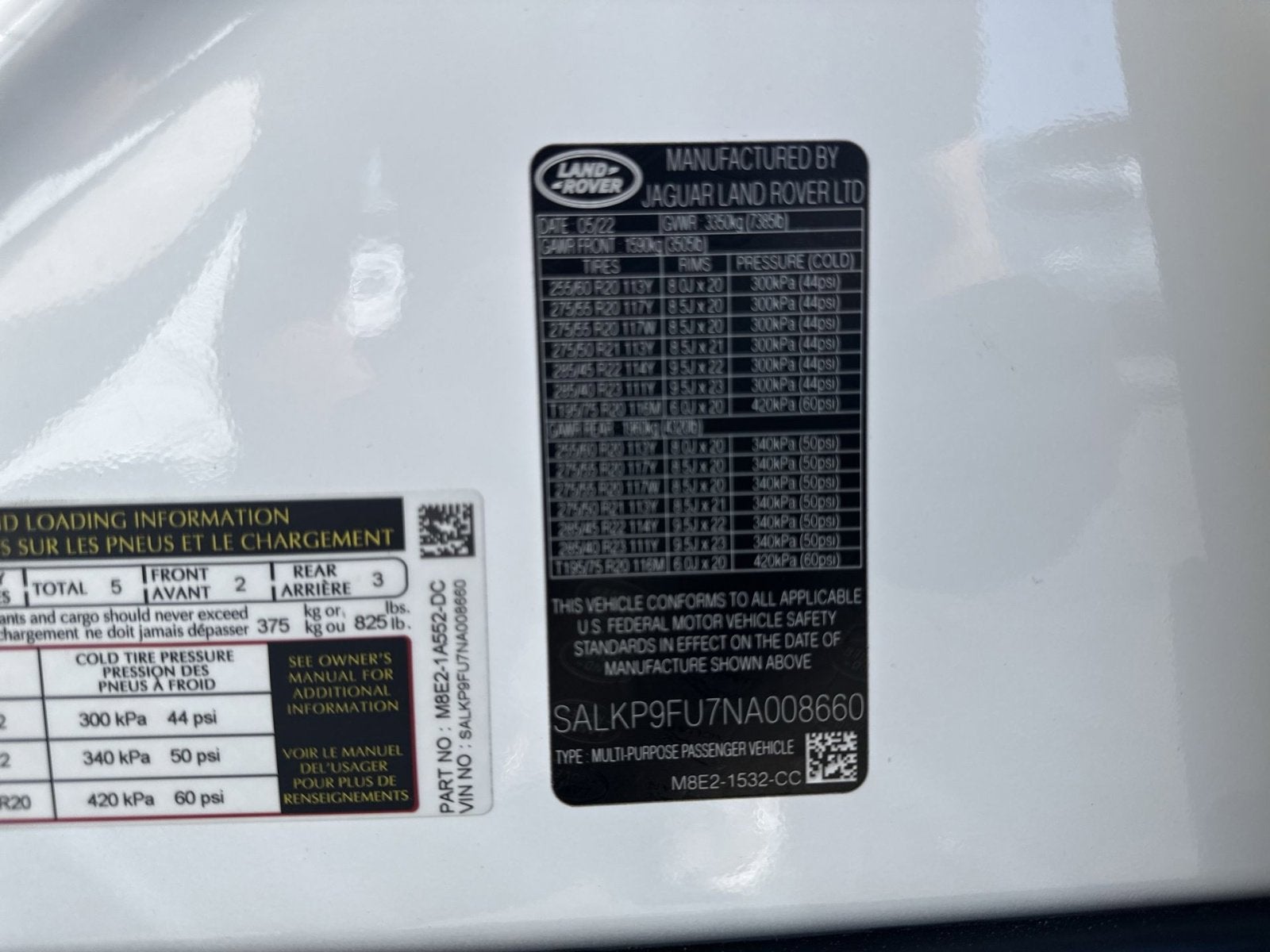 2022 Land Rover Range Rover SE