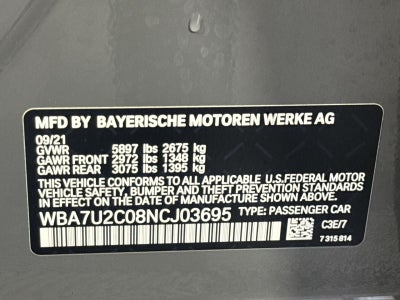 2022 BMW 7 Series 750i xDrive